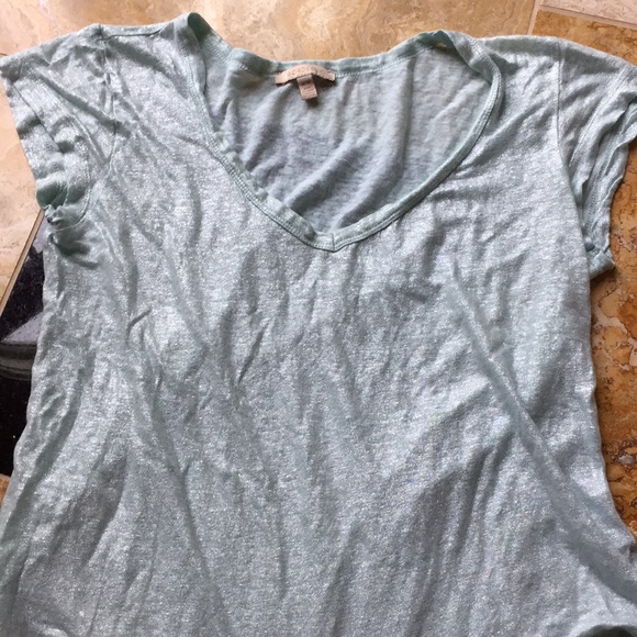 Bordeaux shortsleeve shimmer of mint/100% linen - Picture 2 of 8